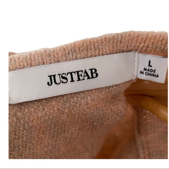 Justfab balloon sleeve open back soft sweater L - Picture 3 of 7